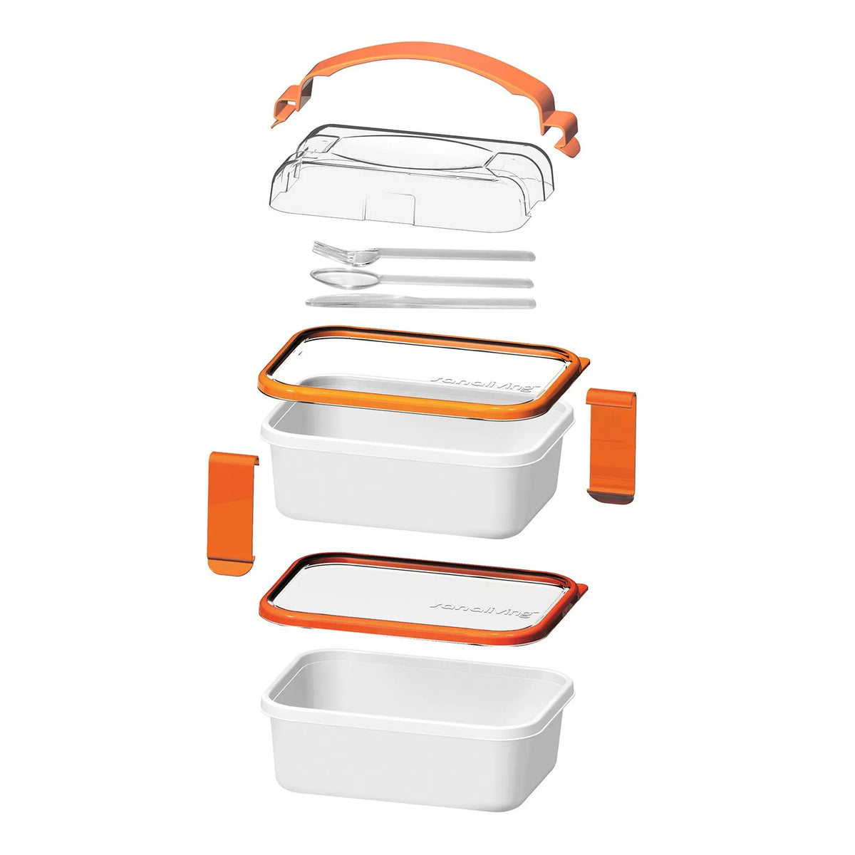 Lunch Box antibatterico 1 l + 1 l Sanaliving