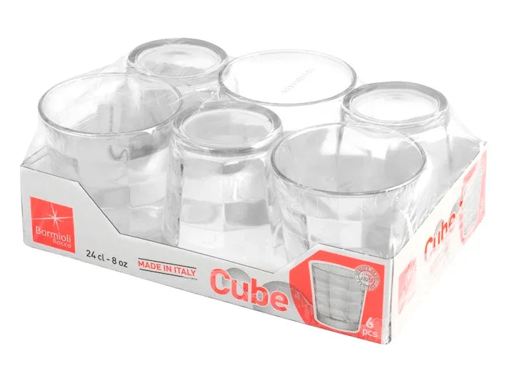 Bicchiere acqua Cube cl.24 Bormioli 6pz. - MaLu Casa Più