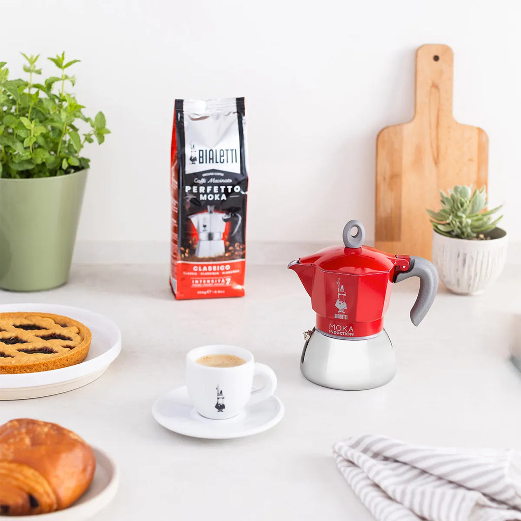 MOKA BIALETTI INDUCTION 4 TAZZE ROSSA