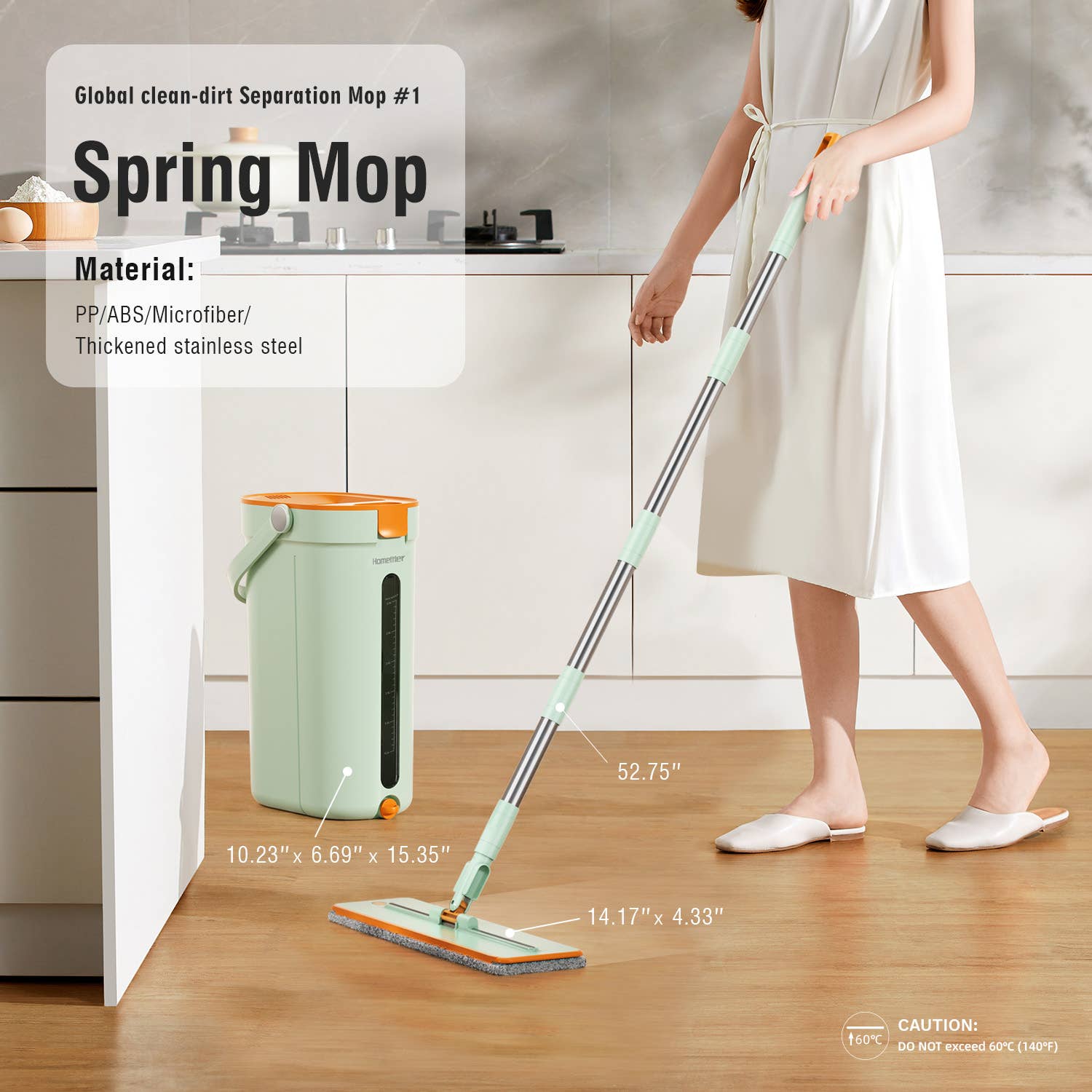Floormy Urban City Mop – Flat mop with clean water separation