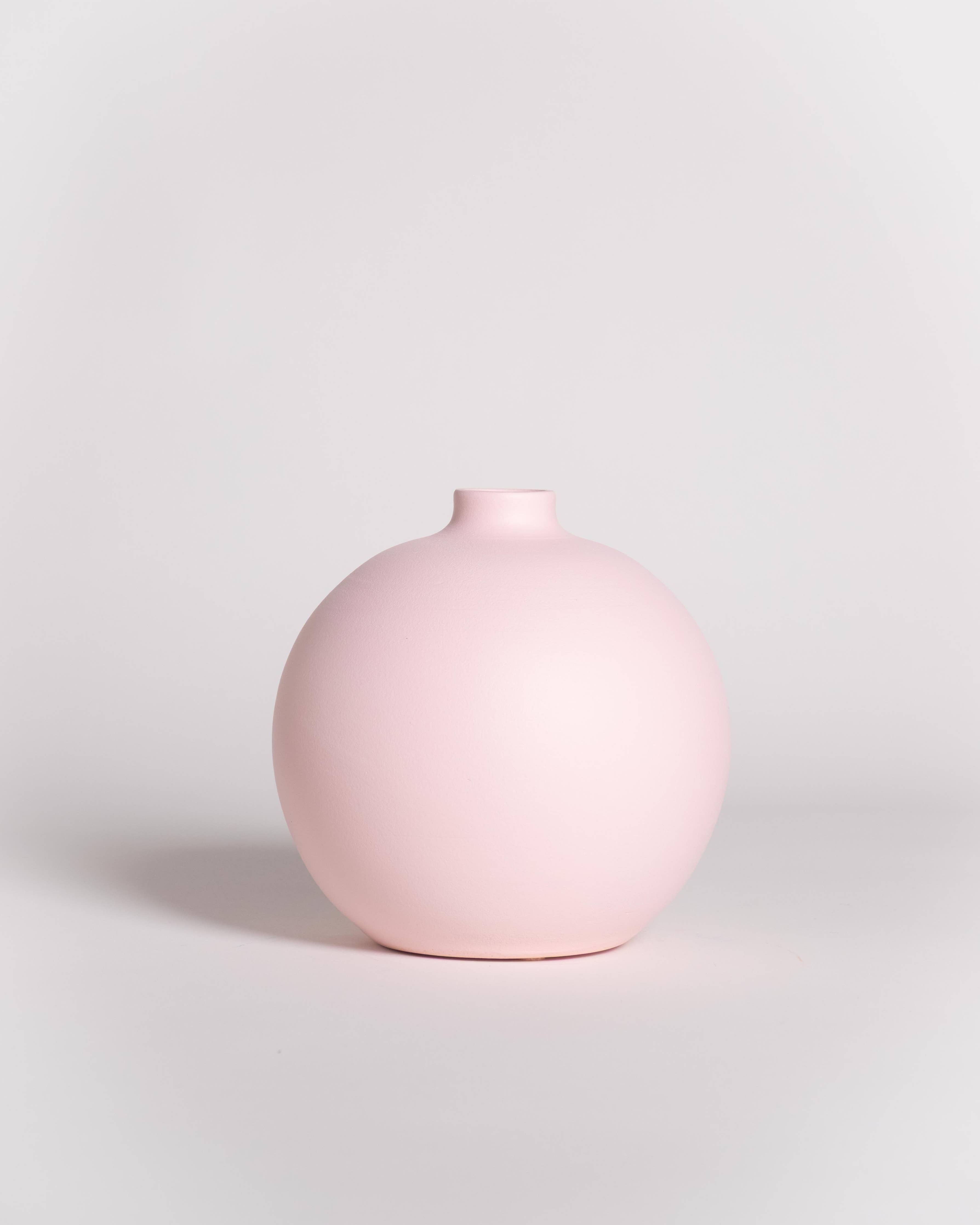Vaso rosa chiaro Blanc 03 in ceramica fatto a mano