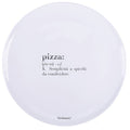Victionary – Pizza Plate in Opal Glass Ø 33 cm | White with Writing