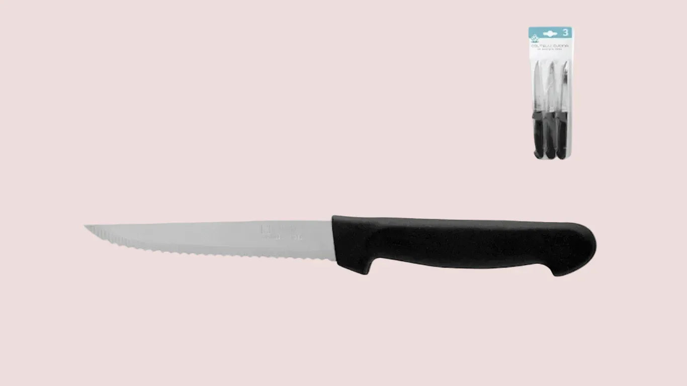 Coltello da cucina a punta blister 3 pezzi - MaLu Casa Più