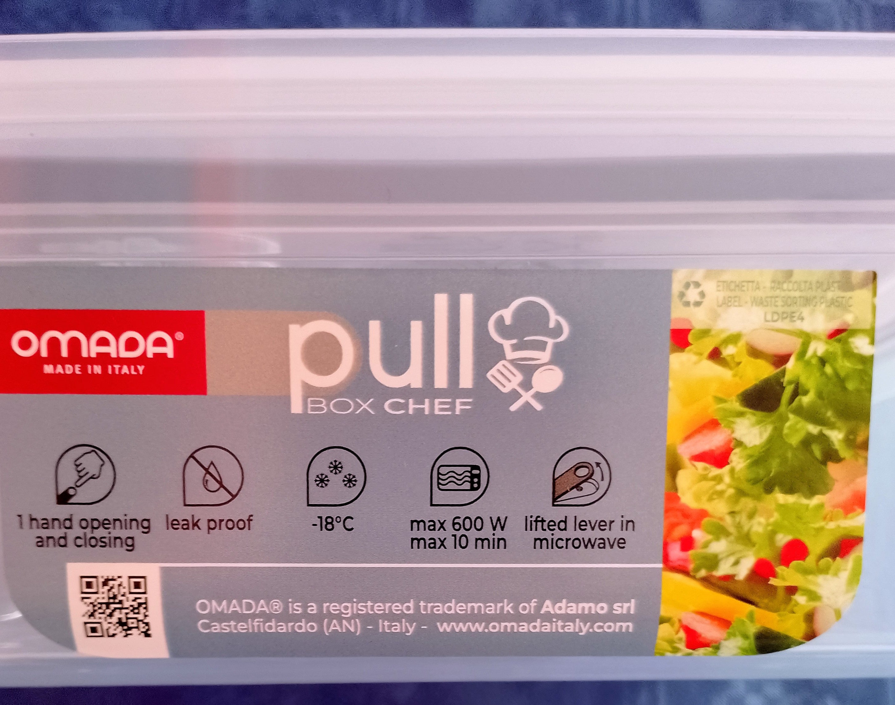 Contenitore rettangolare 1,1lt.Pull Box Chef