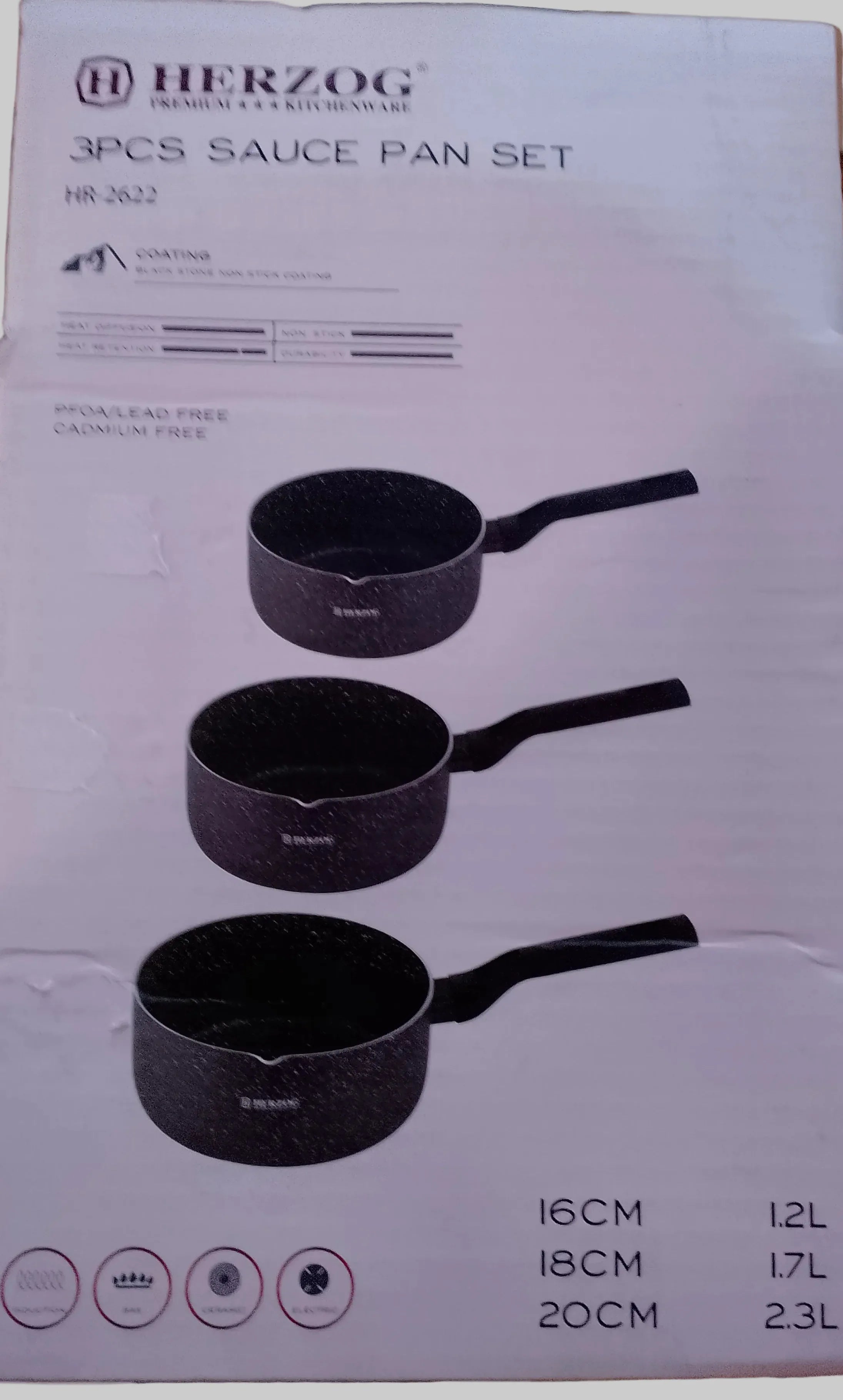 Set casseruole Herzog cm.16-18-20 - MaLu Casa Più