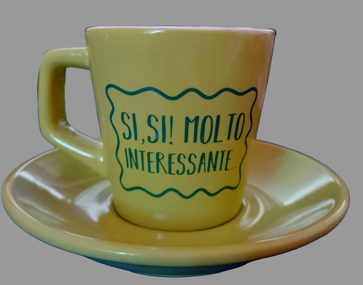 SET 6 TAZZINE CON PIATTINO E STAND
