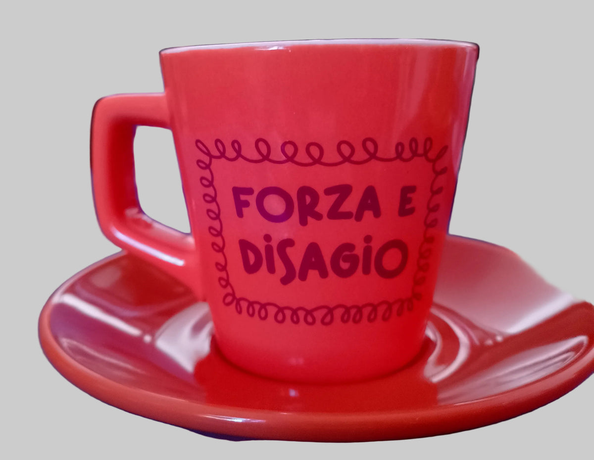 SET 6 TAZZINE CON PIATTINO E STAND