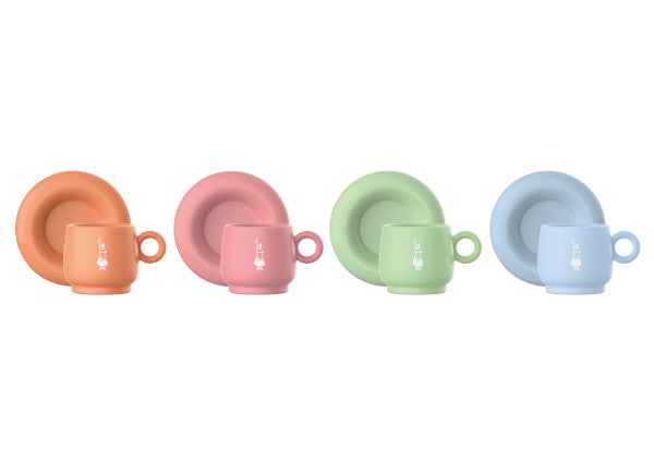 SET 4 TAZZINE PORCELLANA BIALETTI