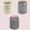 SET 3 BARATTOLI 1,1L C/COPERCHIO BAMBOO - MaLu Casa Più