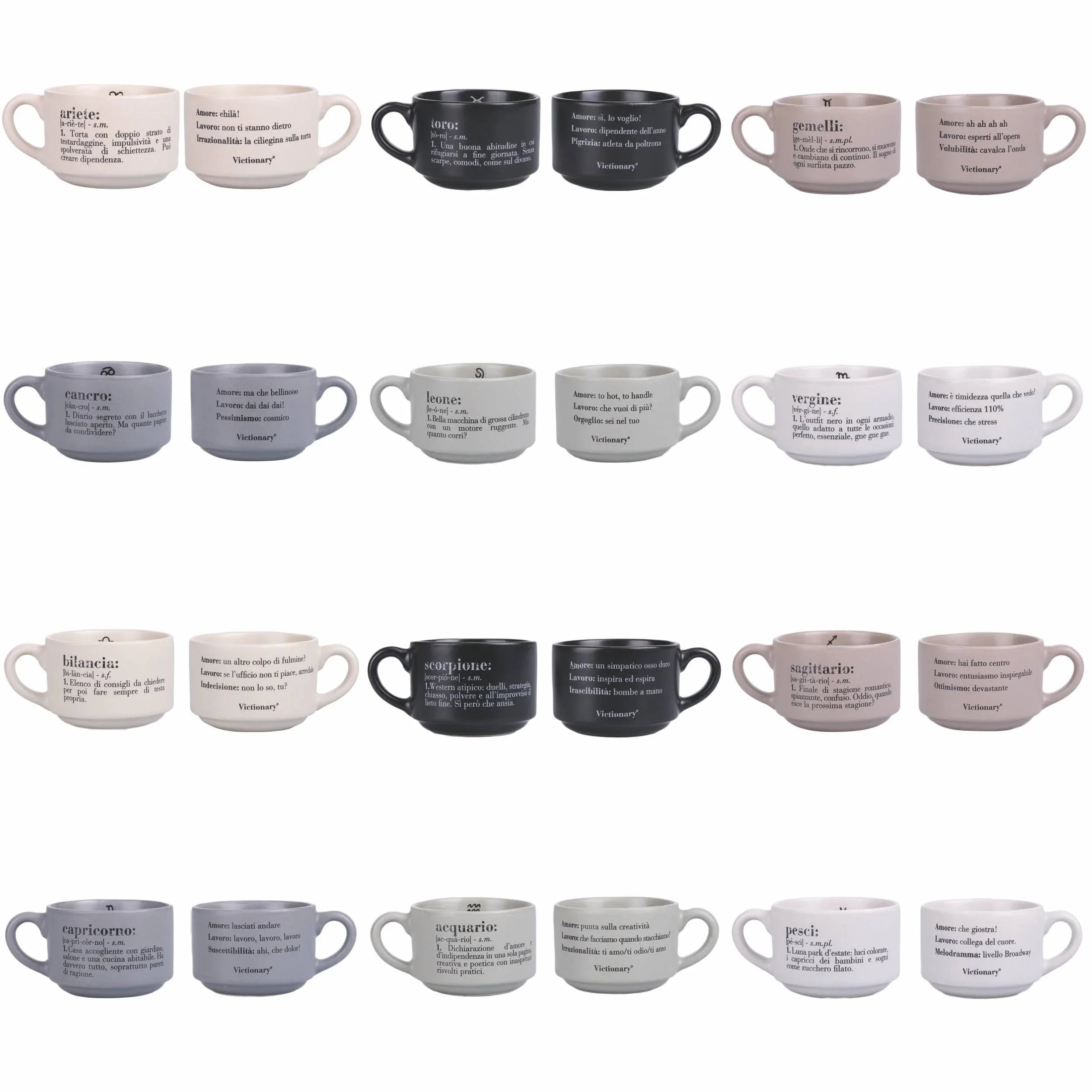 Tazzina Caffe Zodiaco 12 segni assortiti - MaLu Casa Più