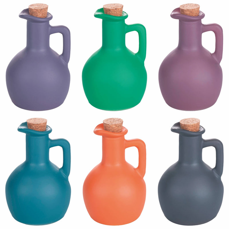 ANFORINA OLIO 250ML CON TAPPO SUGHERO 6 COLORI ASSORTITI