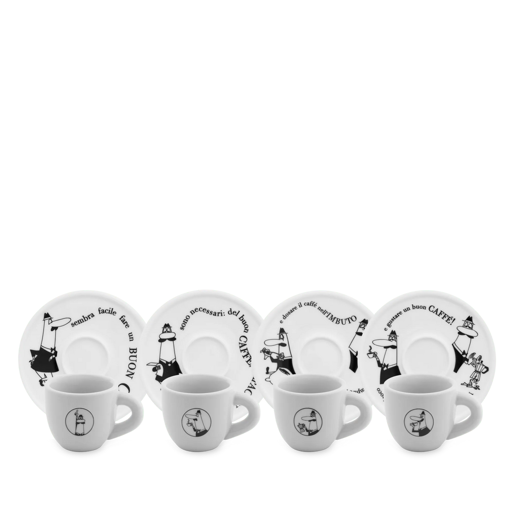 Set 4 tazzine moka carosello