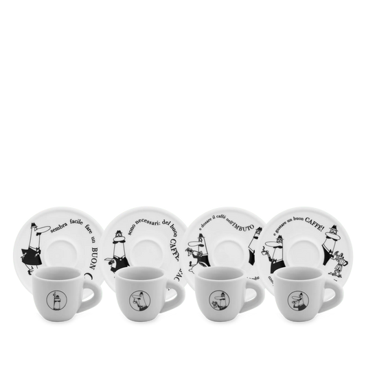 Set 4 tazzine moka carosello