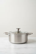 CASSERUOLA MEISTERHAUS antiaderente nido d'ape acciaio inox con coperchio