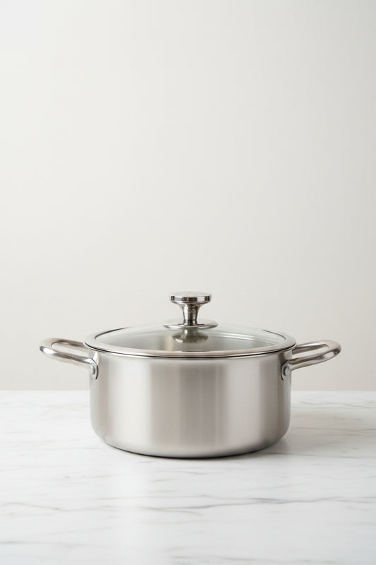 Casseruola Meisterhaus – Antiaderente Nido d'Ape in Acciaio Inox | 24, 26, 28 cm