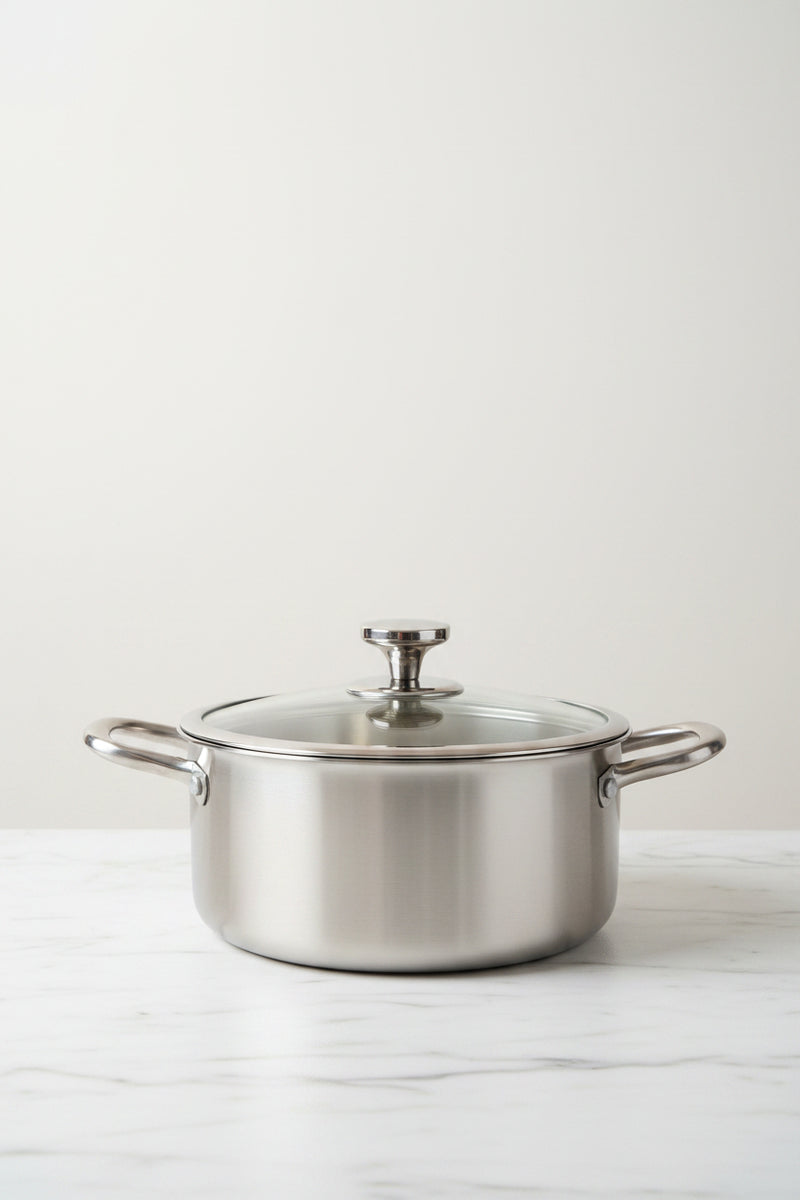 Casseruola Meisterhaus – Antiaderente Nido d'Ape in Acciaio Inox | 24, 26, 28 cm