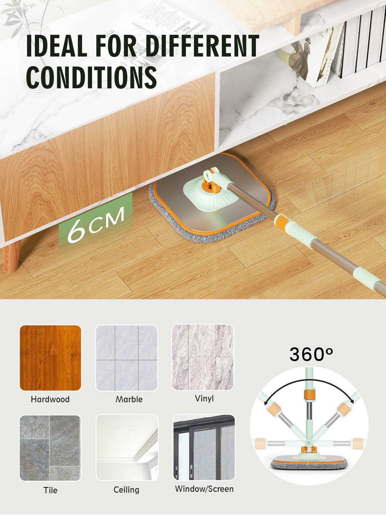 Mop piatto Floormy Urban Avenue – Pulizia con secchio a doppia vasca