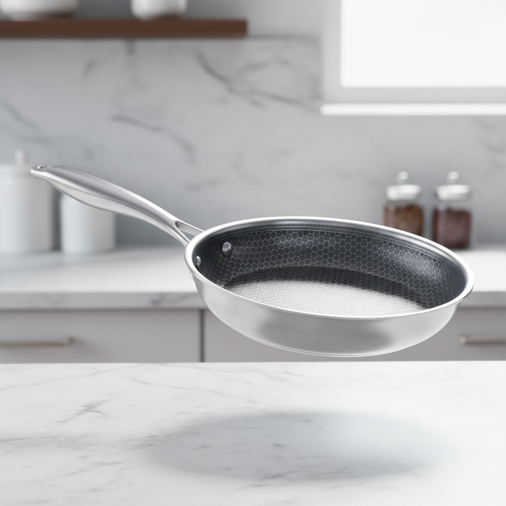 Padella inox nido d'ape — versione editoriale