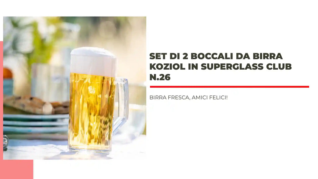 Set di 2 boccali da birra Koziol in Superglass CLUB n.26 by@Outfy