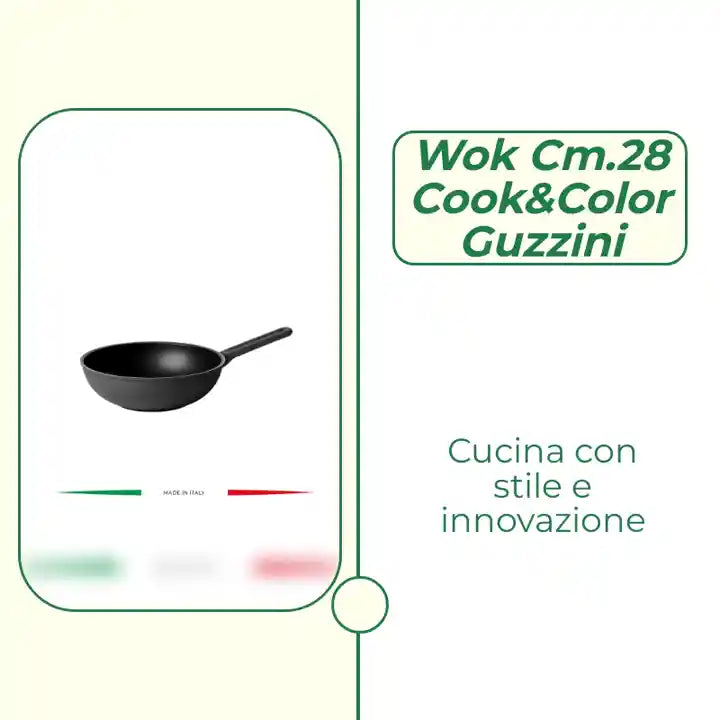 Wok cm.28 Cook&amp;Color Guzzini by@Outfy