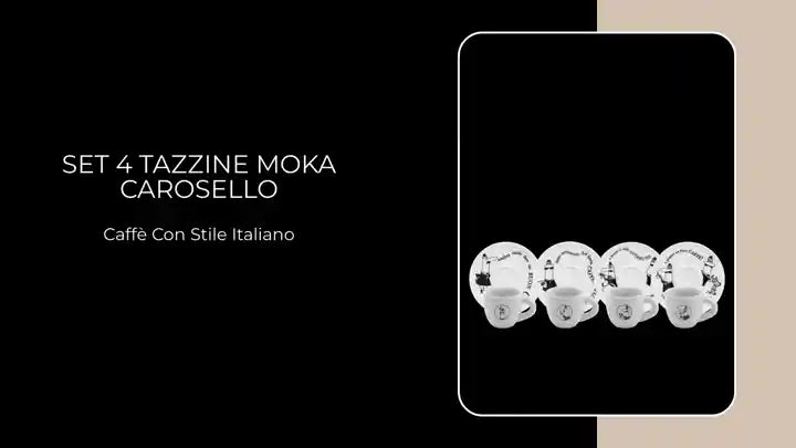 Set 4 tazzine moka carosello by@Outfy