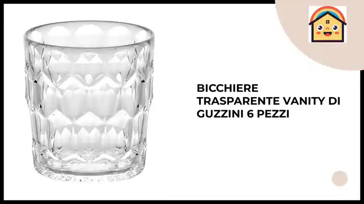 Bicchiere trasparente Vanity di Guzzini 6 pezzi by@Outfy