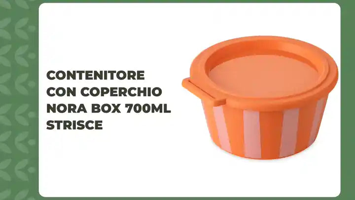 Contenitore con coperchio NORA BOX 700ml STRISCE by@Outfy