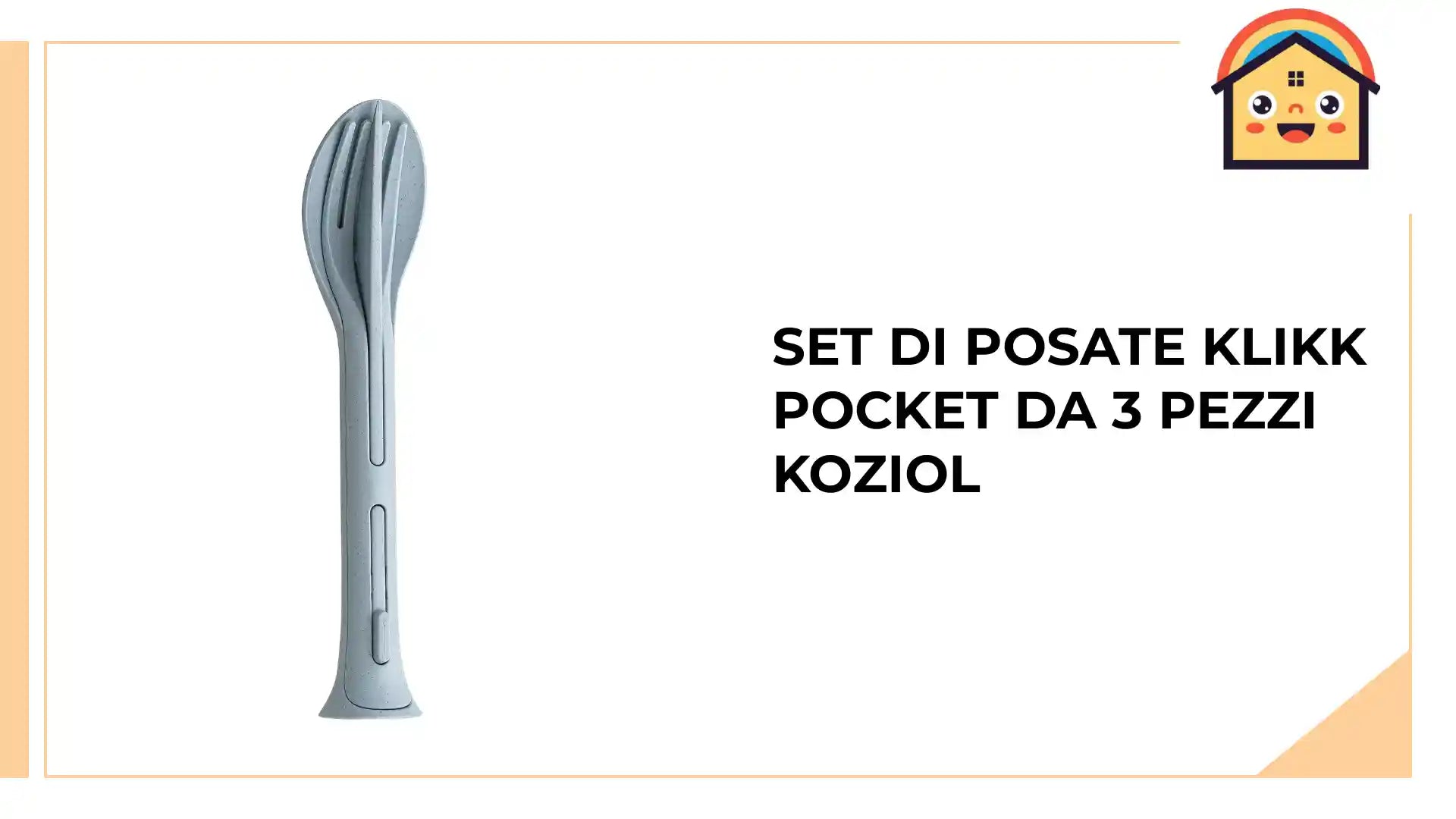 Set di posate KLIKK POCKET da 3 pezzi Koziol by@Outfy