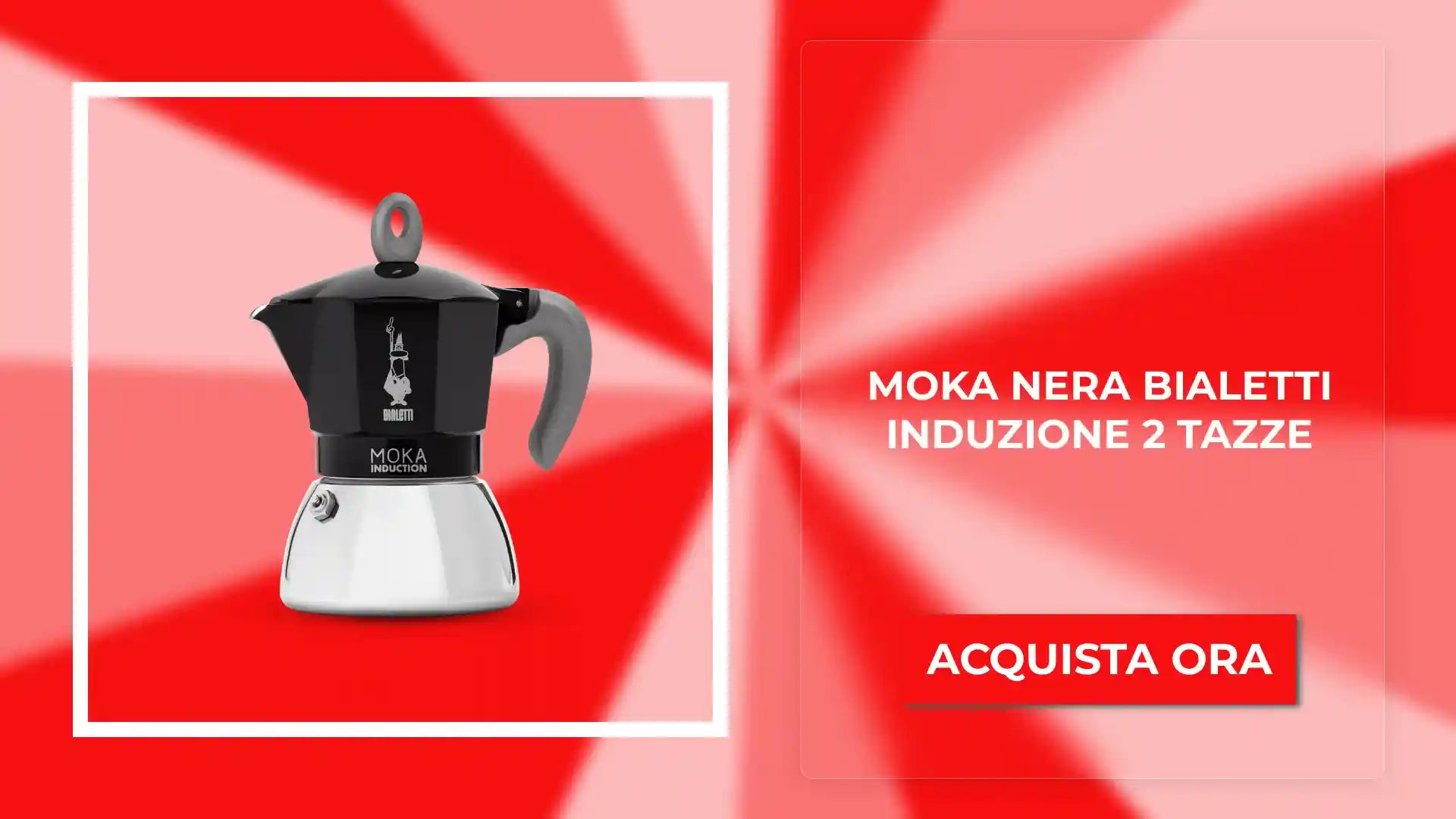 Moka Nera Bialetti induzione 2 tazze by@Outfy