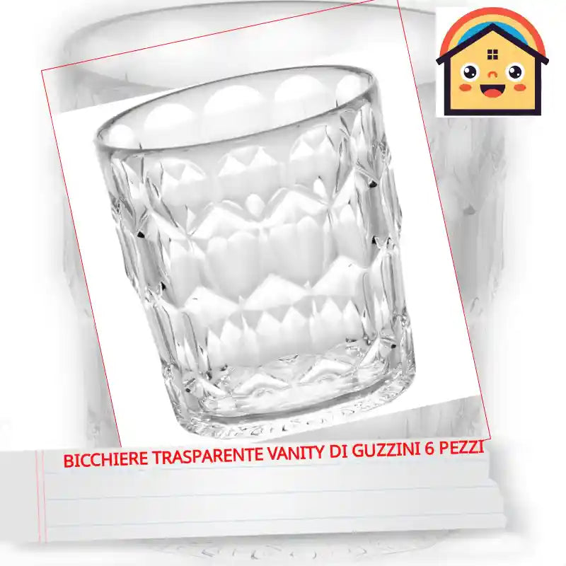 Bicchiere trasparente Vanity di Guzzini 6 pezzi by@Outfy