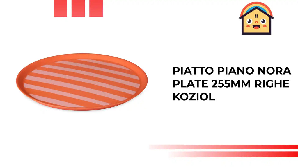 Piatto piano NORA PLATE 255mm RIGHE KOZIOL by@Outfy