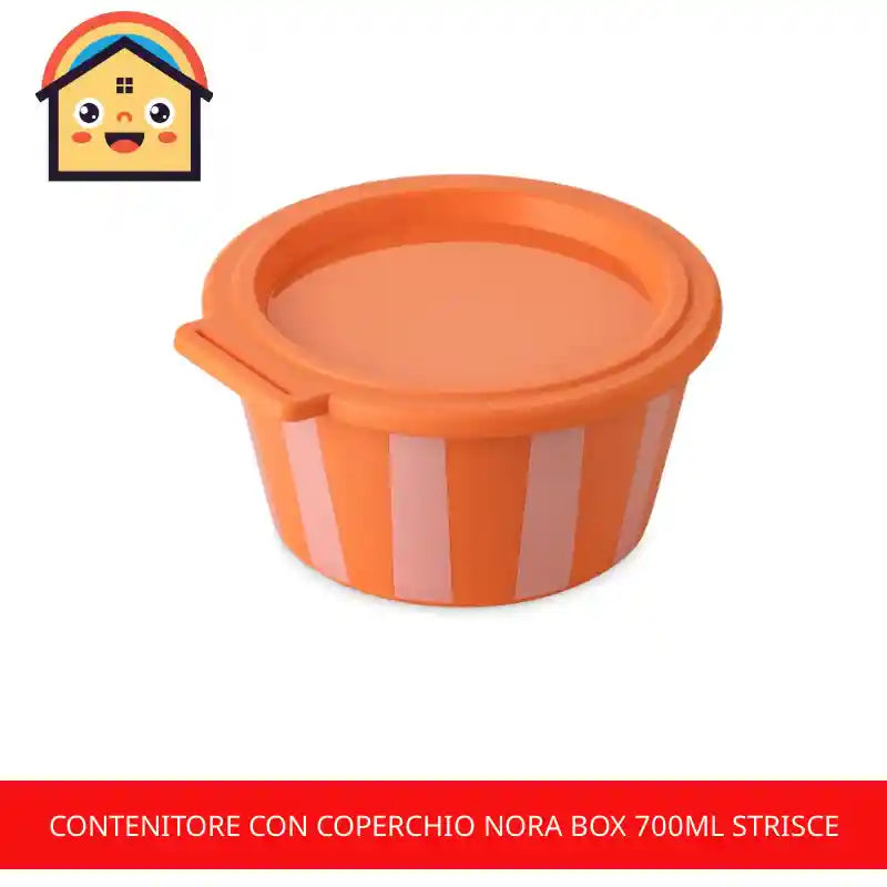 Contenitore con coperchio NORA BOX 700ml STRISCE by@Outfy