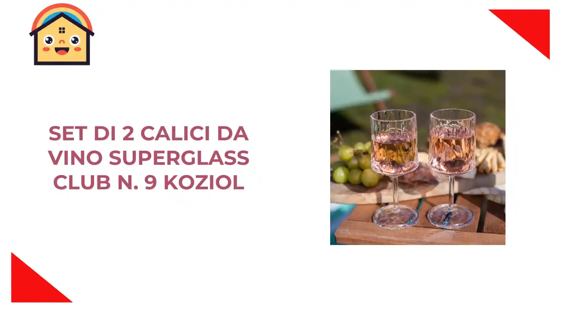 Set di 2 calici da vino Superglass CLUB n. 9 Koziol by@Outfy