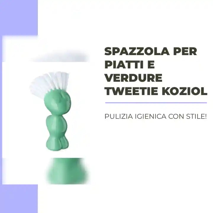 Spazzola per piatti e verdure TWEETIE Koziol by@Outfy