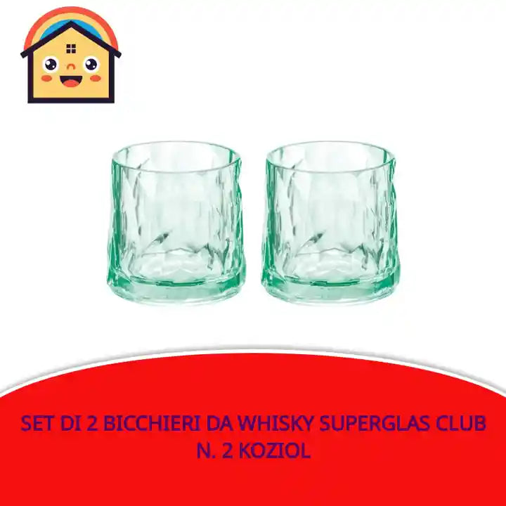 Set di 2 bicchieri da whisky SUPERGLAS CLUB n. 2 Koziol by@Outfy