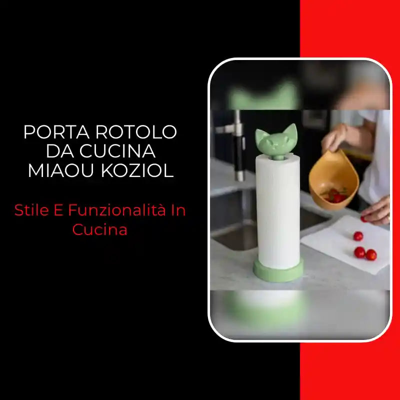 Porta rotolo da cucina MIAOU KOZIOL by@Outfy