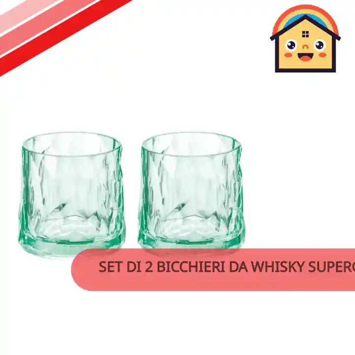 Set di 2 bicchieri da whisky SUPERGLAS CLUB n. 2 Koziol by@Outfy