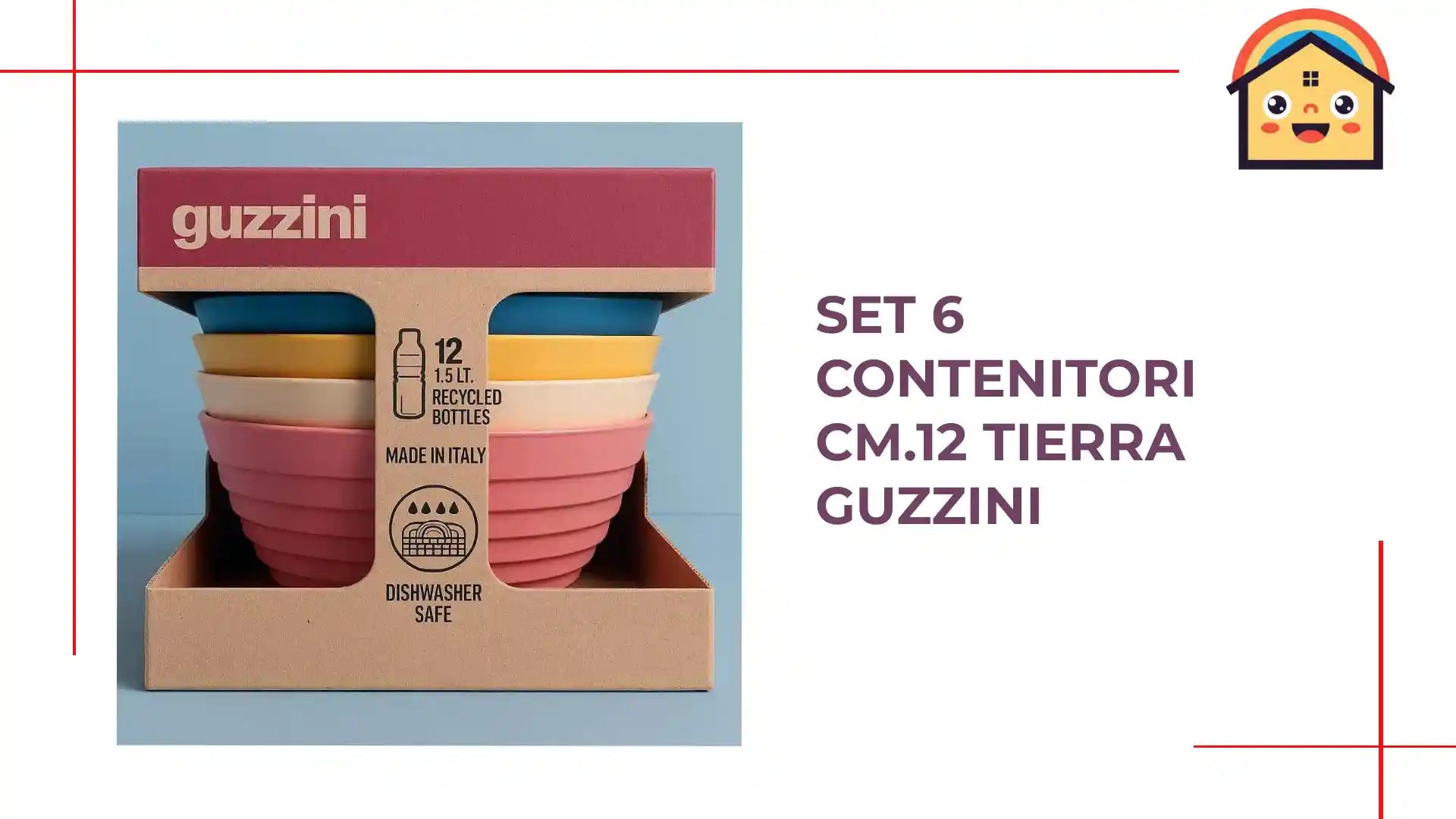 Set 6 contenitori cm.12 Tierra Guzzini by@Outfy