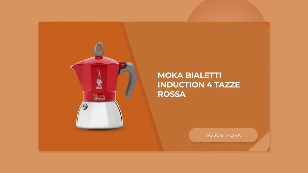 MOKA BIALETTI INDUCTION 4 TAZZE ROSSA by@Outfy