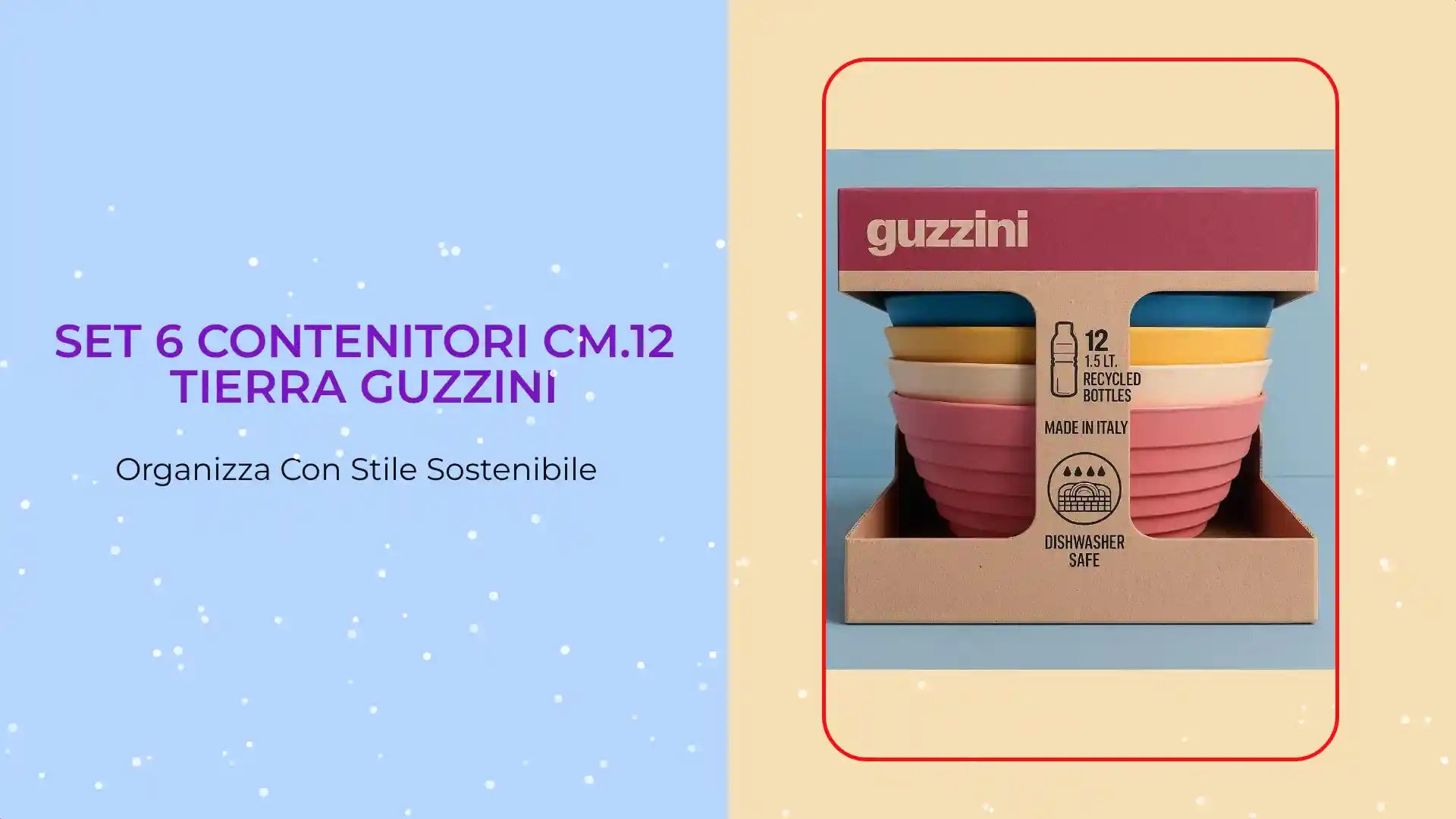 Set 6 contenitori cm.12 Tierra Guzzini by@Outfy
