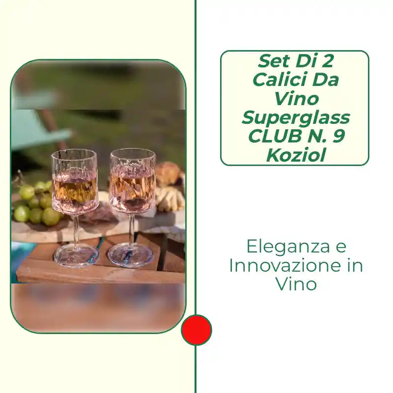 Set di 2 calici da vino Superglass CLUB n. 9 Koziol by@Outfy