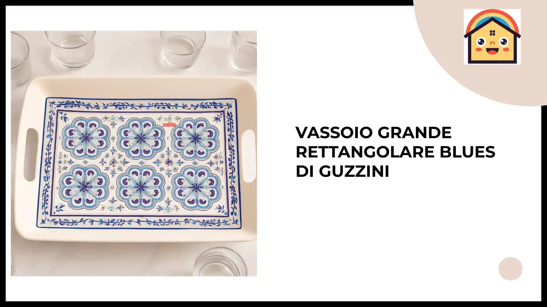 Vassoio grande rettangolare Blues di Guzzini by@Outfy
