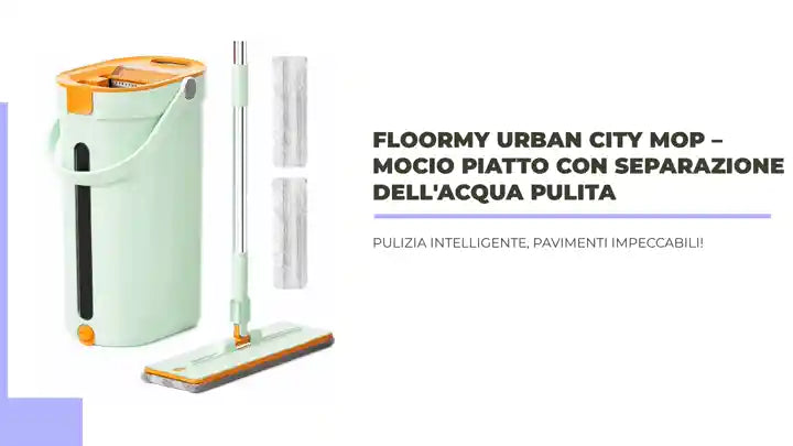 Floormy Urban City Mop &ndash; Mocio piatto con separazione dell'acqua pulita by@Outfy