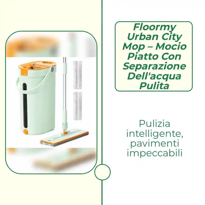 Floormy Urban City Mop &ndash; Mocio piatto con separazione dell'acqua pulita by@Outfy