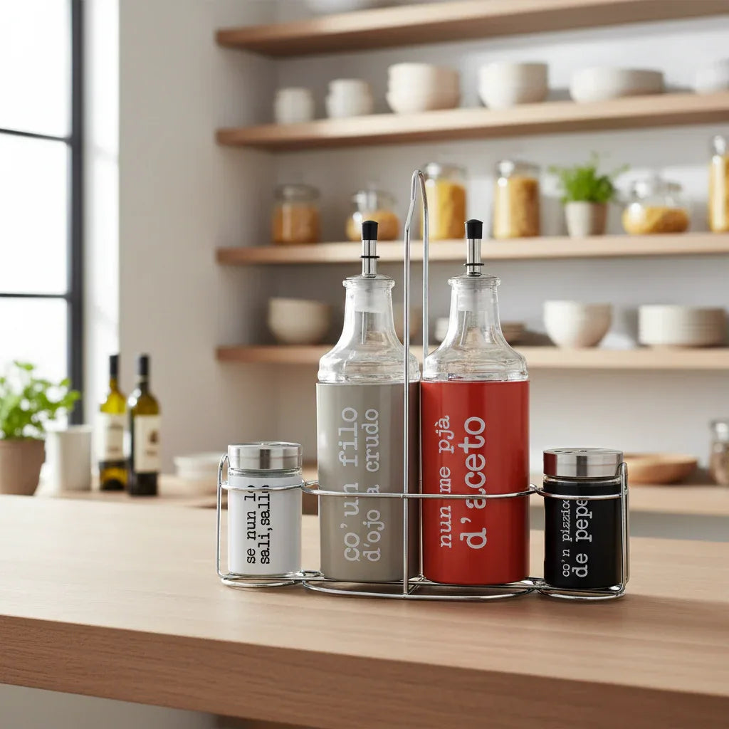 Set condimenti 4 PZ Con Stand - MaLu Casa Più